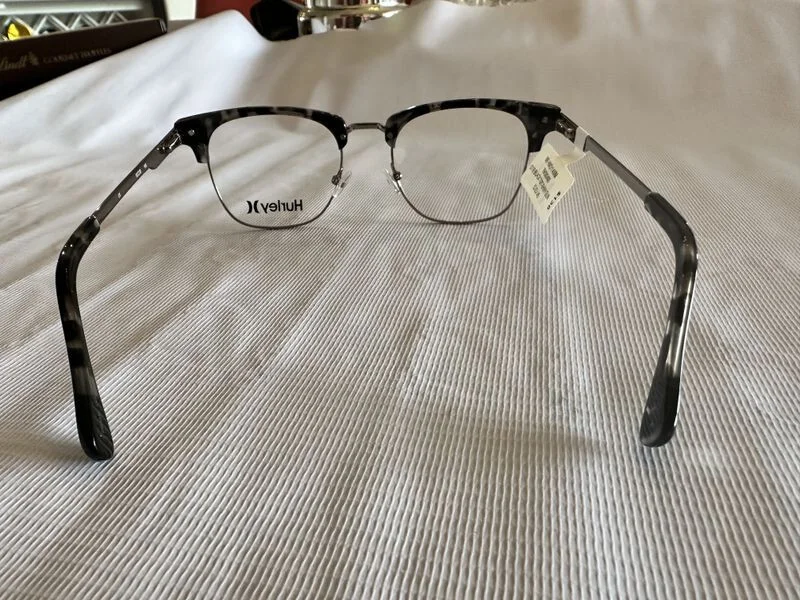 NEW Hurley Eyeglasses Frames 52-20-145 Black Tort Shiny Gun (O19) Animal Print 4