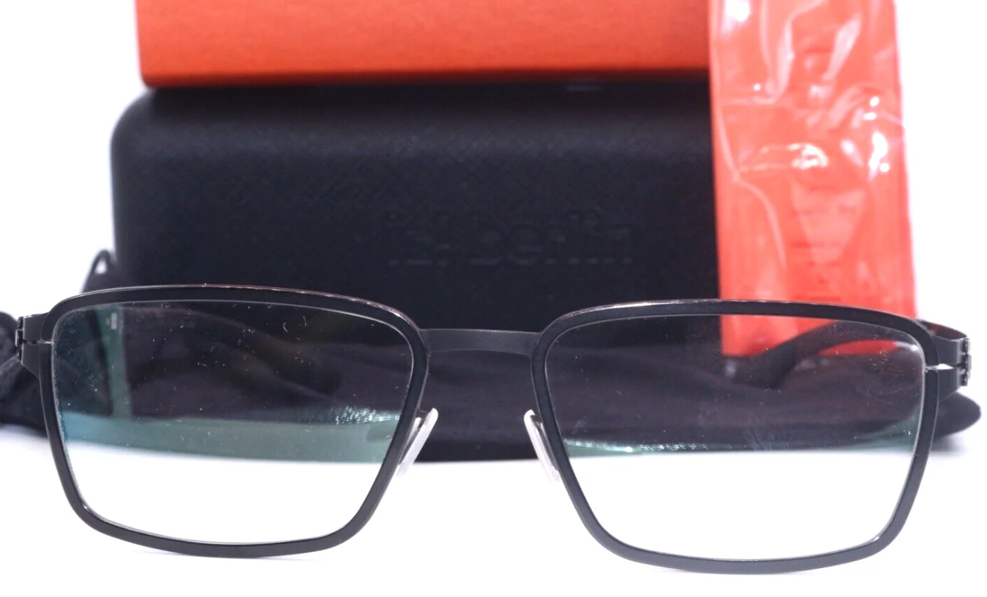 NEW IC! BERLIN SILICON GUN METAL AUTHENTIC DESIGNER FRAMES EYEGLASSES 54-16 2