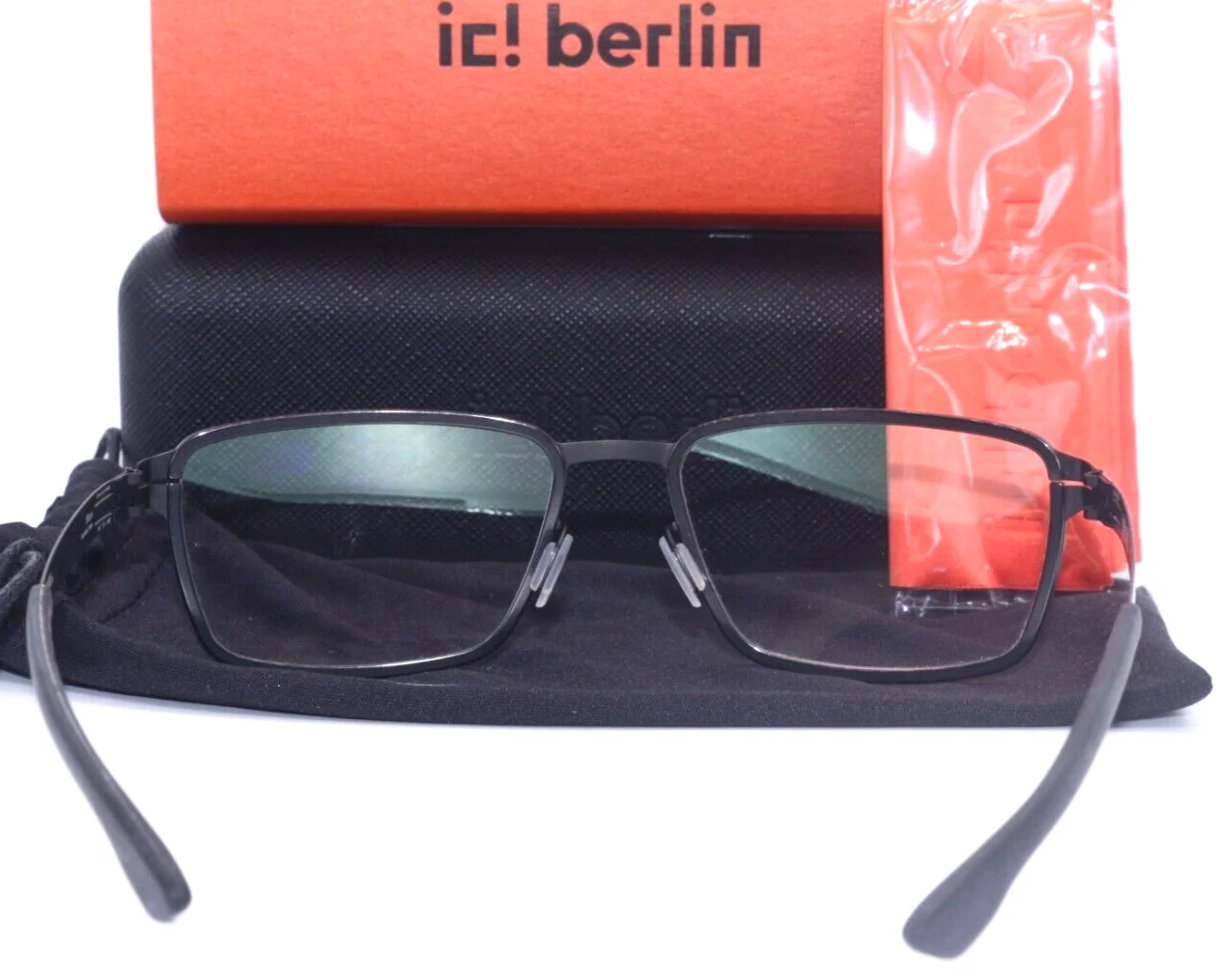 NEW IC! BERLIN SILICON GUN METAL AUTHENTIC DESIGNER FRAMES EYEGLASSES 54-16 4