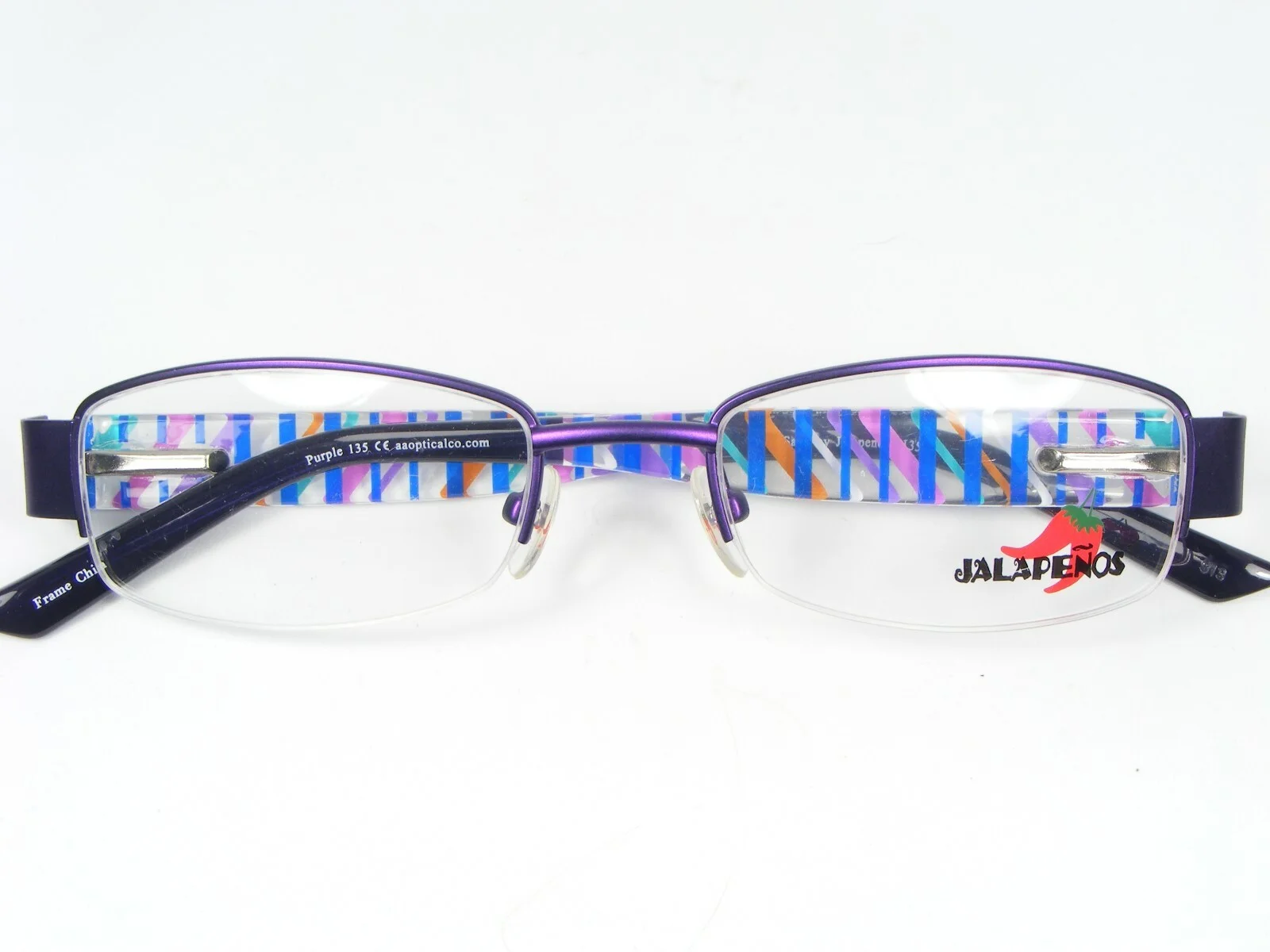 NEW Jalapenos Who Says PURPLE EYEGLASSES GLASSES METAL FRAME 48-18-135mm 3