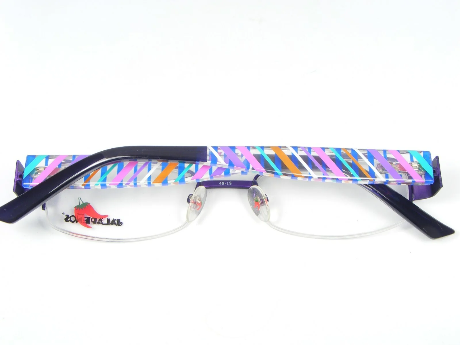 NEW Jalapenos Who Says PURPLE EYEGLASSES GLASSES METAL FRAME 48-18-135mm 4