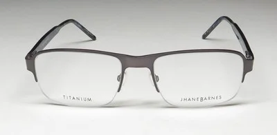 NEW JHANE BARNES MOLECULAR EYEWEAR TITANIUM HALF-RIM MENS DESIGNER GRAY 3
