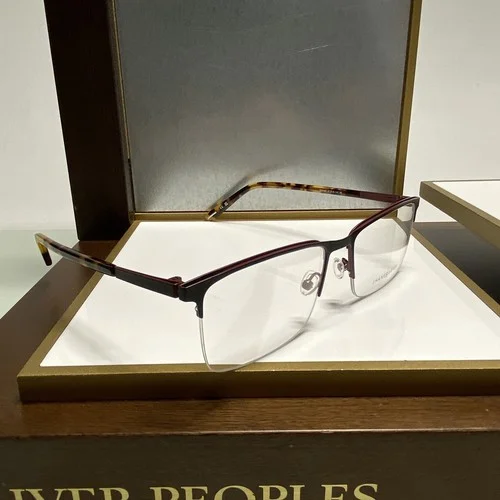 New Jhane Barnes SPINOFF Black Metal Eyeglasses 57-18-145 Half Rim Frames 3
