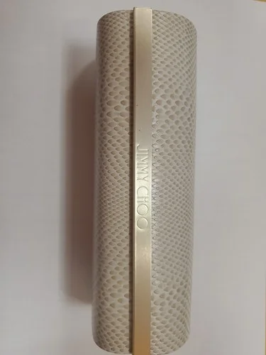 New JIMMY CHOO Sunglasses Eyeglasses Faux Snakeskin Beige Medium Case with Cloth