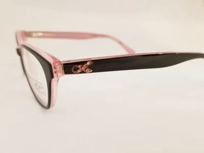 new KAREN KANE Claudia eyeglasses Frame Black Pink 52mm Cat Eye Fight Cancer 3