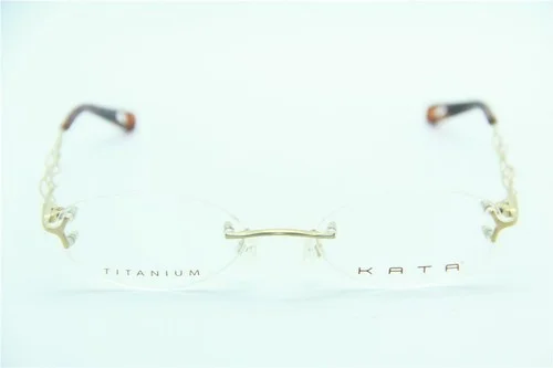 NEW KATA TANGLE 6 TITANIUM GOLD GOLD AUTHENTIC EYEGLASSES 49-18 2