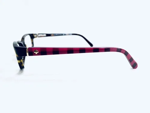 New Kate Spade NY Tortoise Check Pink Temples Eyeglasses Narcisa 0062 51 16 130 3