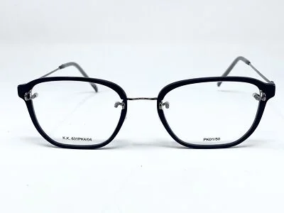 New KAZUO KAWASAKI Black/ Silver Japanese Unisex Eyeglasses Frame -20-140