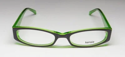NEW KENSIE ARTSY EYEWEAR PU RECTANGULAR FULL-RIM BLACK PLASTIC 47-16-130 3