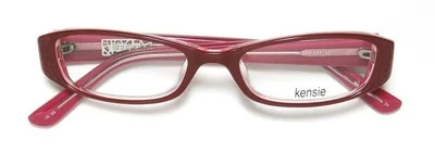 NEW KENSIE CREATIVE EYEGLASS FRAME 49-17-135 RED DESIGNER PLASTIC LS WOMENS 2