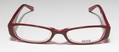 NEW KENSIE CREATIVE EYEGLASS FRAME 49-17-135 RED DESIGNER PLASTIC LS WOMENS 3