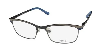 NEW KENSIE EDGE GLASSES METAL & PLASTIC 51-16-135 BLACK FULL-RIM CAT EYE BK