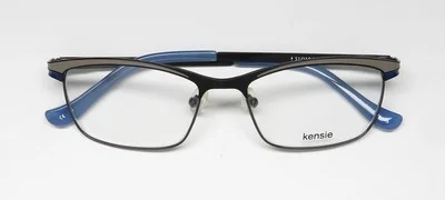 NEW KENSIE EDGE GLASSES METAL & PLASTIC 51-16-135 BLACK FULL-RIM CAT EYE BK 2