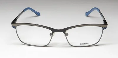 NEW KENSIE EDGE GLASSES METAL & PLASTIC 51-16-135 BLACK FULL-RIM CAT EYE BK 3