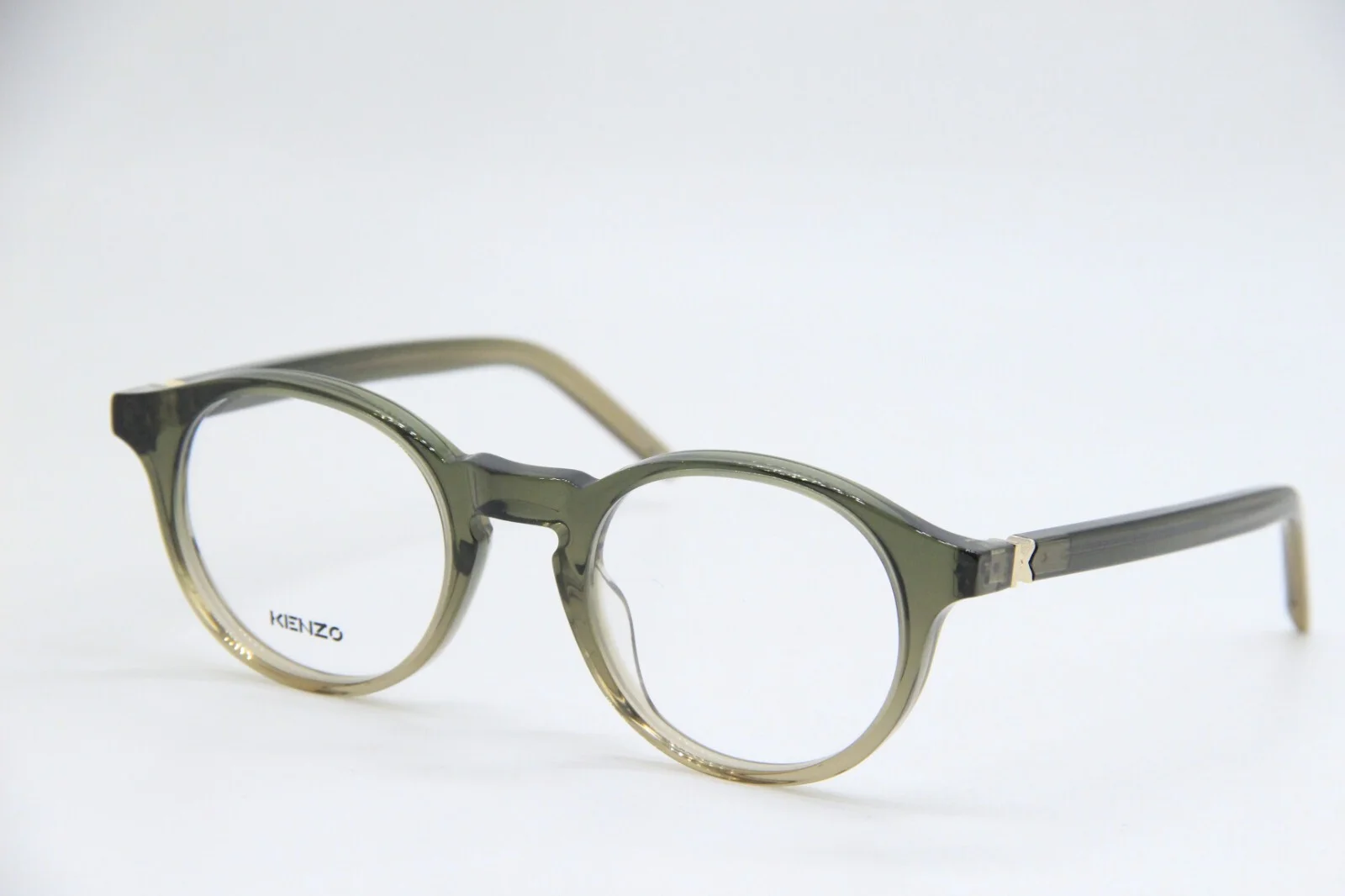 NEW KENZO KZ501251 098 TRANSPARENT GREEN BROWN AUTHENTIC FRAMES EYEGLASSES 48-21