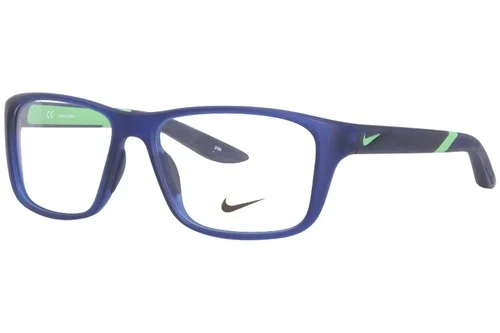 NEW KIDS NIKE 5045 403 Matte Midnight Navy & Green Eyeglasses 50/14/130