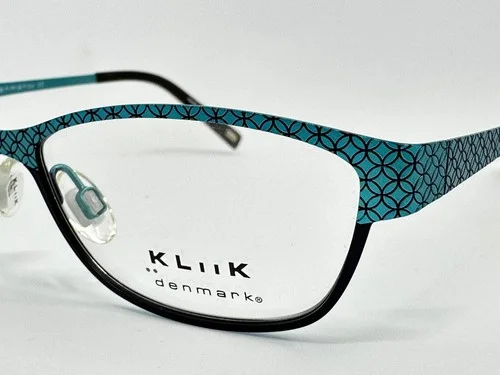 NEW Kliik 536 345 Turquoise Blue 48.16.135 Women’s Eyeglasses Frames 4