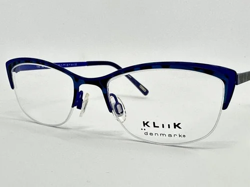 NEW KLIIK 559 427 Cobalt Leopard 49.18.140 Women’s Eyeglasses Frames 3