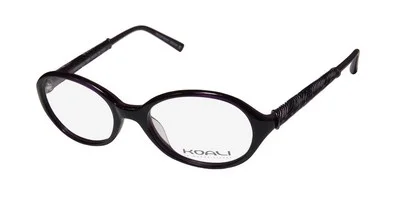 NEW KOALI 7066K GLASSES WOMENS 49-18-135 PLASTIC PP013 OVAL PURPLE FULL-RIM