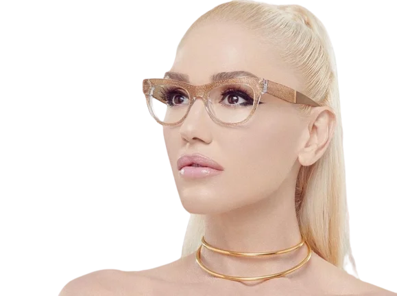 New L.A.M.B. by Gwen Stefani Eyeglasses LA067 Gold Clear Optical Frame 51-19-140 2