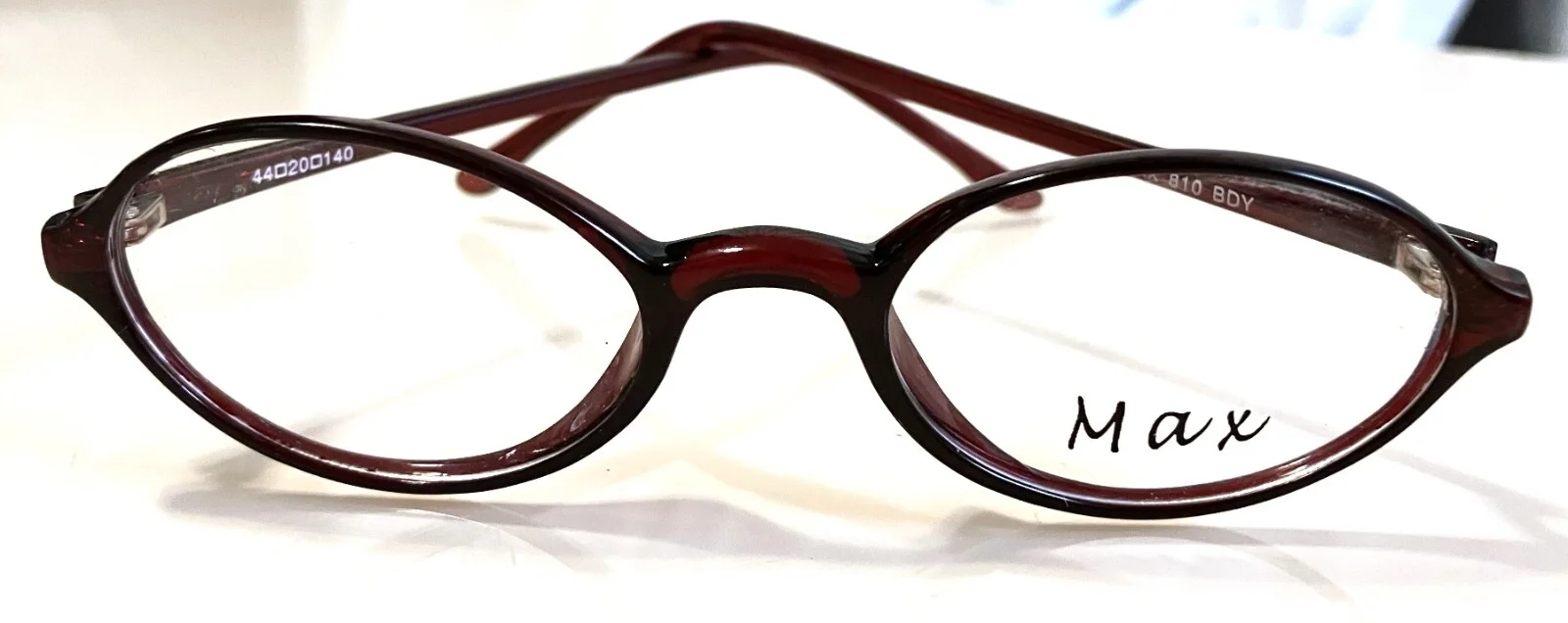 New Ladies Small Max Eyeglasses Burgundy (Semi-Transparent) ~ Discontinued Frame