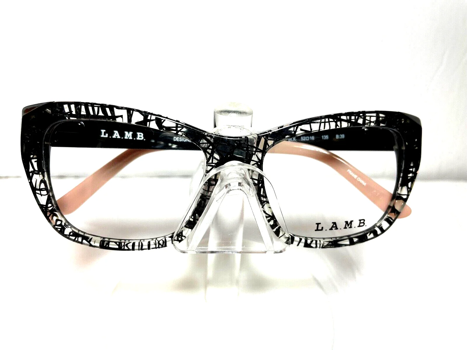 NEW LAMB EYEGLASSES by Gwen Stefani LA032 BLACK w/LAMB CASE