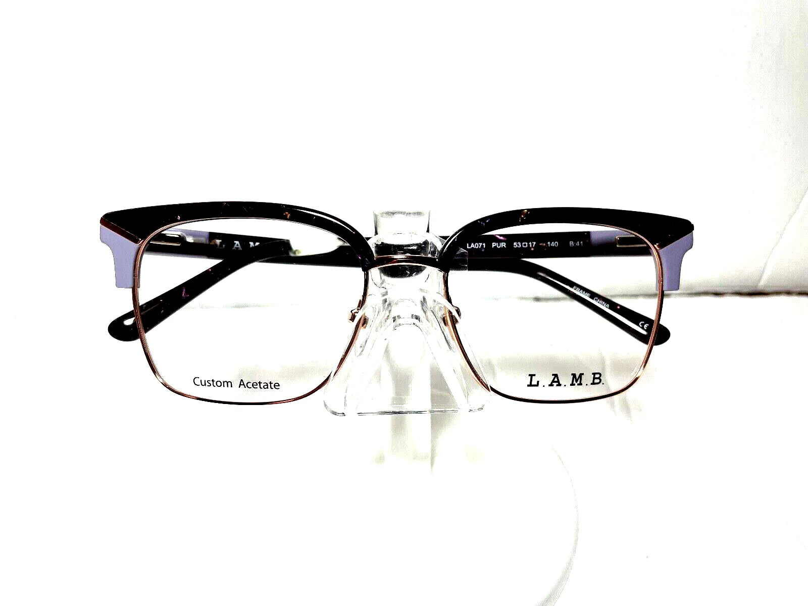 NEW LAMB EYEGLASSES by Gwen Stefani LA071 PURPLE METAL w/LAMB CASE