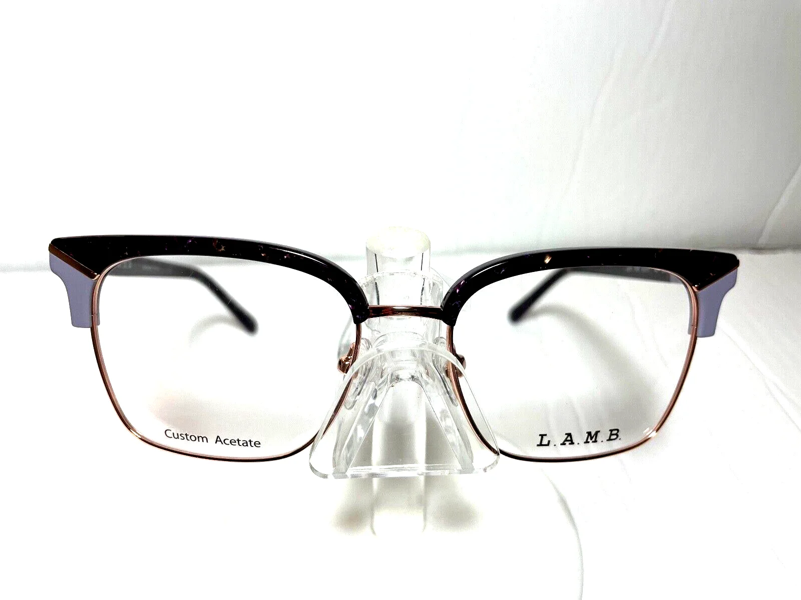 NEW LAMB EYEGLASSES by Gwen Stefani LA071 PURPLE METAL w/LAMB CASE 2