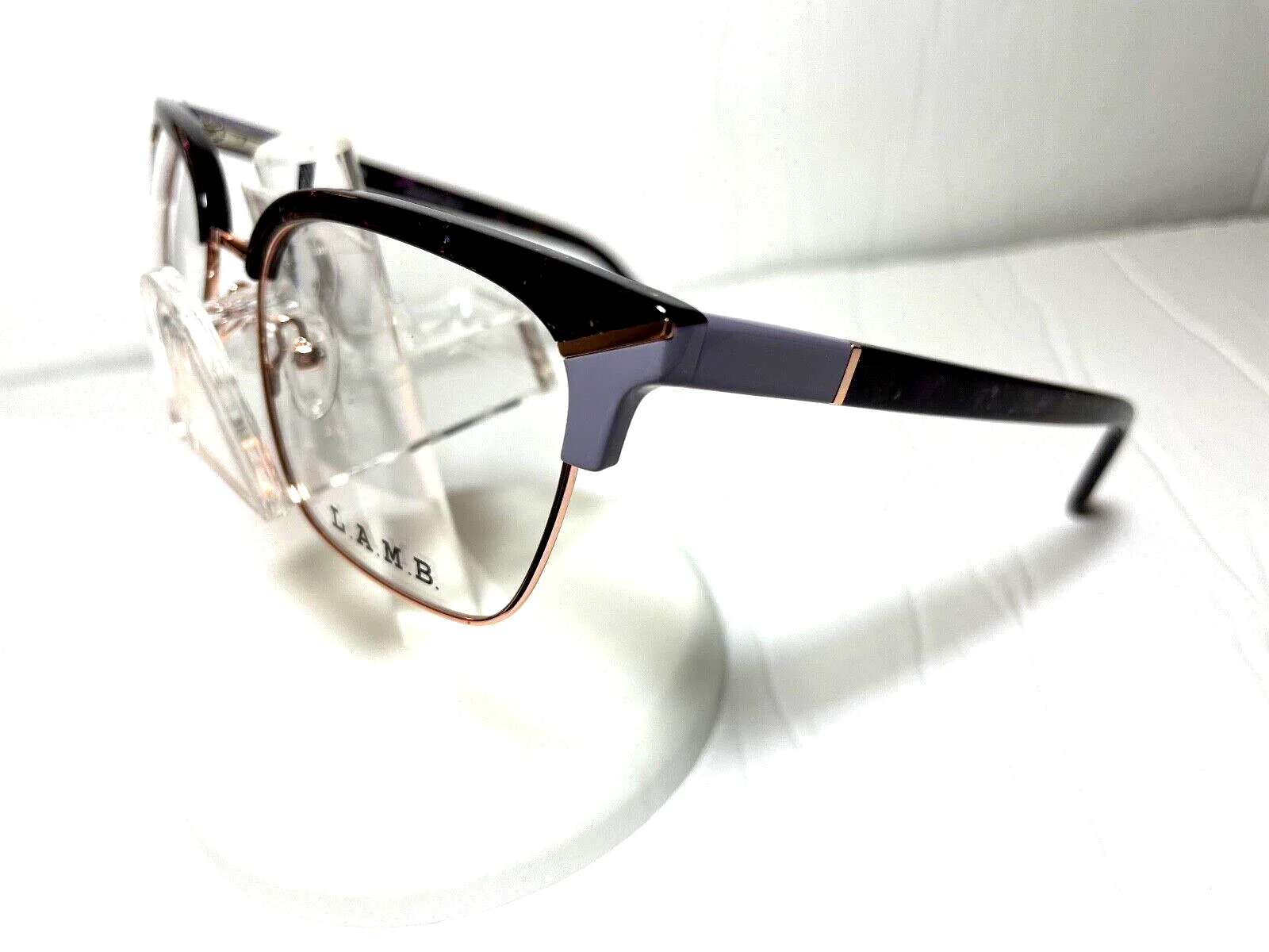 NEW LAMB EYEGLASSES by Gwen Stefani LA071 PURPLE METAL w/LAMB CASE 3