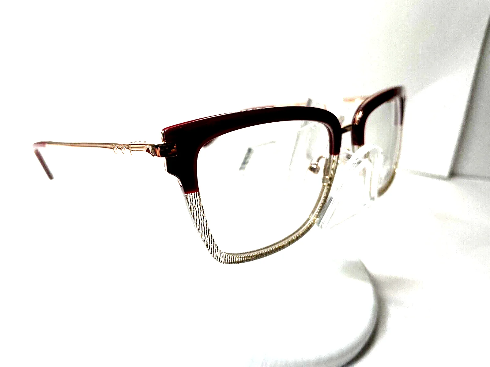 NEW LAMB EYEGLASSES by Gwen Stefani LAUF073 BURGUNDY GOLD w/ LAMB CASE 4