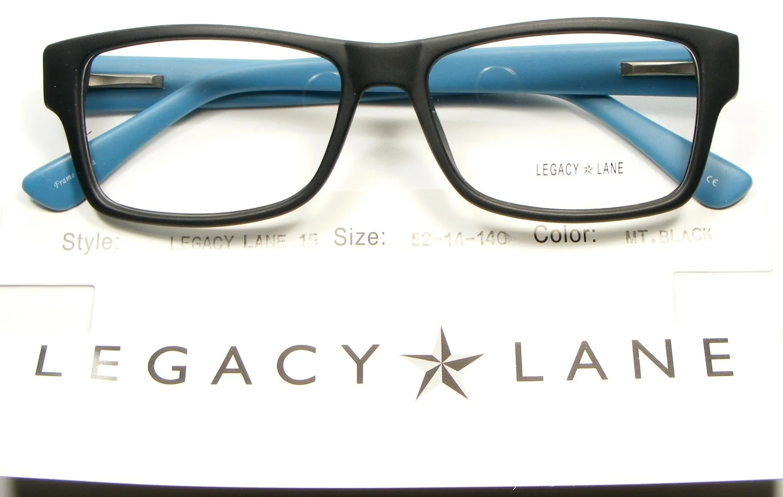 NEW Legacy Lane 15 MATTE MT. BLACK EYEGLASSES GLASSES PLASTIC FRAME 52-14-140mm