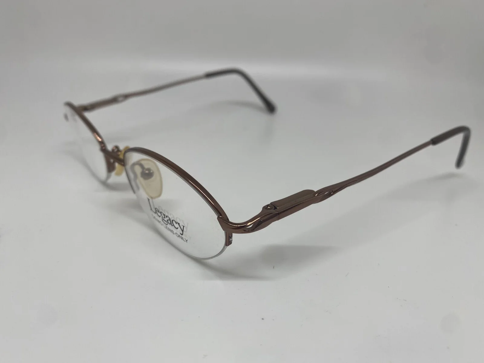 NEW LEGACY WR 5001 TP BROWN SEMI RIMLESS WOMENS EYEGLASSES RX FRAMES50-17-135MM