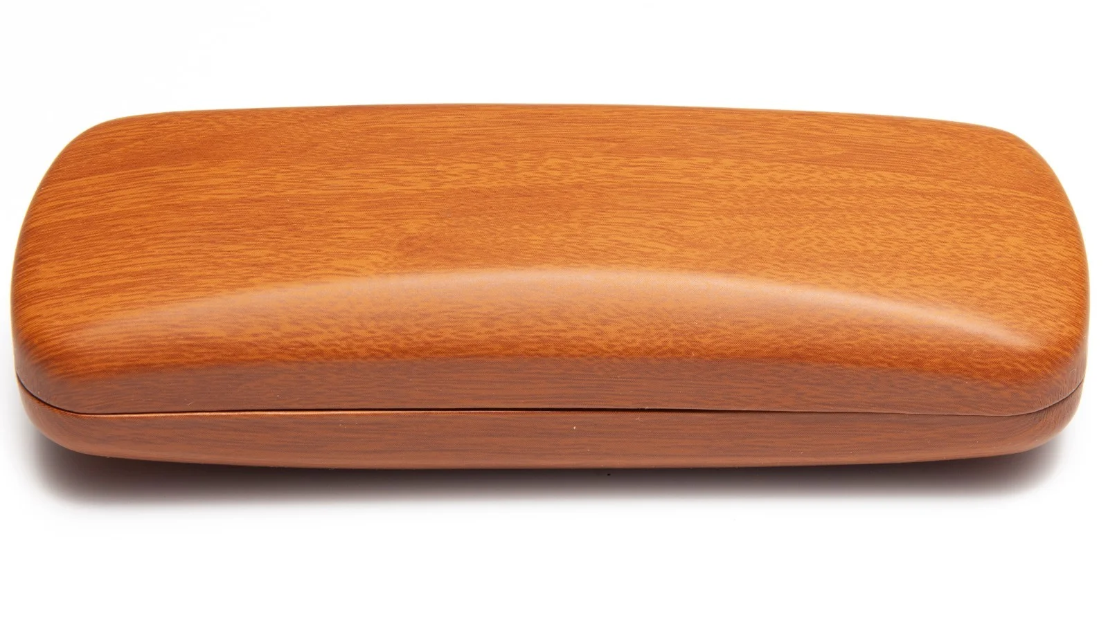 NEW Light Brown Wood Look Eyeglasses Glasses Hard Case w/ Cleaning Cloth C8