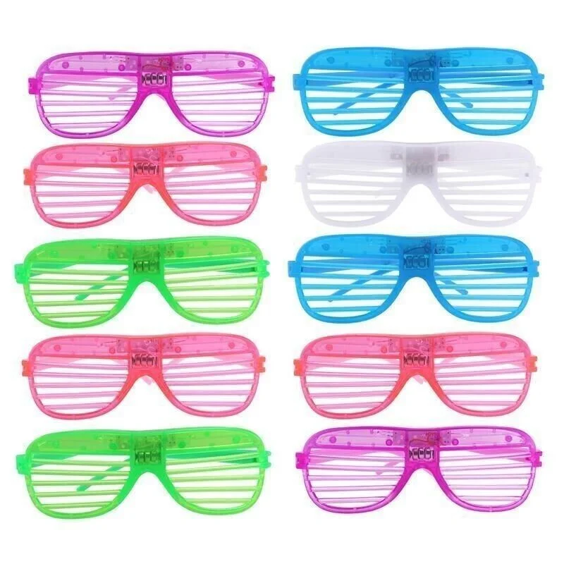 New Light Up Flashing Christmas Eye Glasses Holiday Multi-Color Bulbs Novelty 2