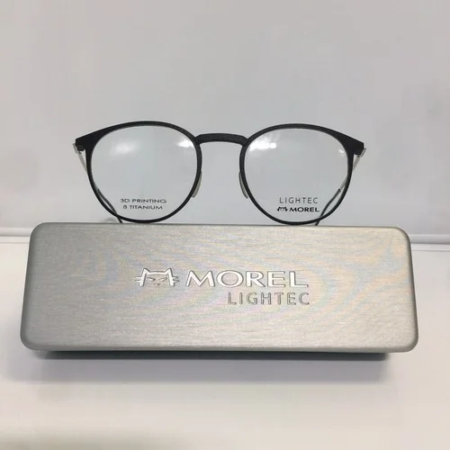 New Lightec 30071L ND04 Satin Black 3D Printing Titanium Temples Eyeglasses 50mm