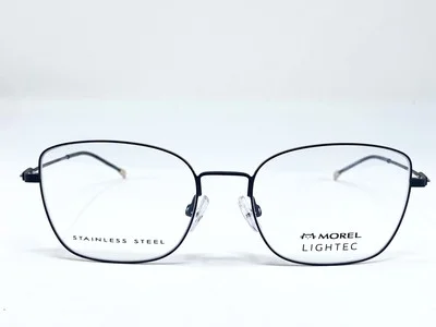New LIGHTEC 30203L Black Metal Wire French Unisex Eyeglasses Frame 51-17-140