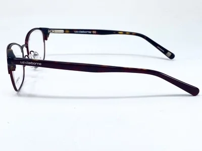 New LIZ CLAIBORNE L454 Metallic Burgundy Steel Womens Eyeglasses Frame 49-16-135 3