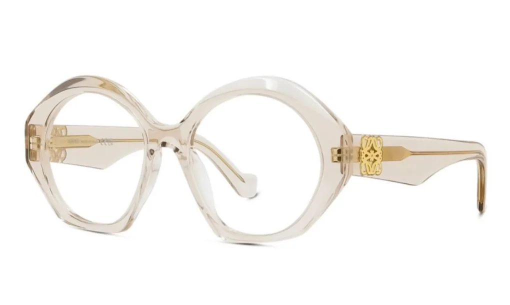 New LOEWE Chunky Anagram Eyeglasses LW50057I 057 Beige Optical Frame 53-17-140