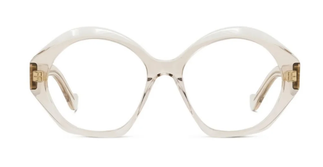 New LOEWE Chunky Anagram Eyeglasses LW50057I 057 Beige Optical Frame 53-17-140 2
