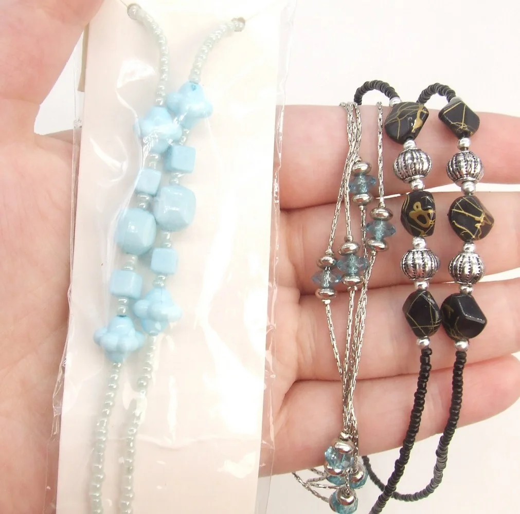 New Lot of 3 Beaded Eyeglass Cord Holder Neck Strap Glasses Lanyard +Bangles 2