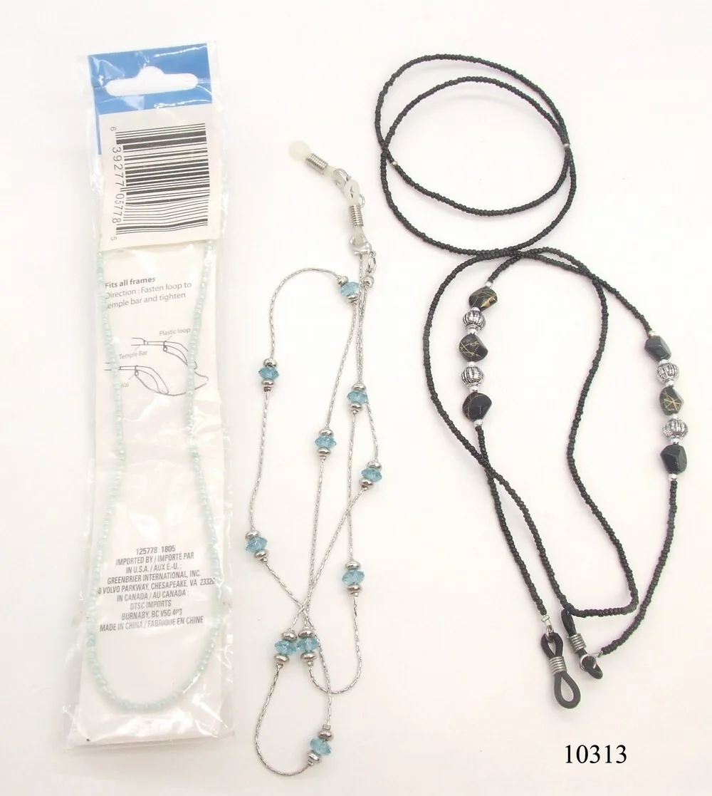 New Lot of 3 Beaded Eyeglass Cord Holder Neck Strap Glasses Lanyard +Bangles 3