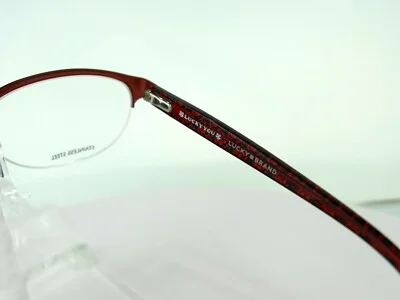New! Lucky Brand Eyeglasses Coastal 49-18-135 Brown Metal Half Rim Frames CG94 4