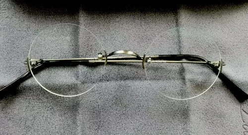 New Lunor Eyeglasses Classic Round Antique Silver 44-21-145 “Steve Jobs” Germany