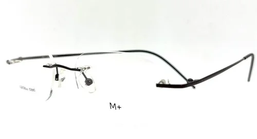 New M + Eyeglasses Stainless Steel 1063 Gunmetal 50-16-135 With Generic Case 2