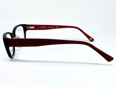 New MARCHON Affinia Black/ Red Universal Fit Womens Eyeglasses Frame 52-17-140 3