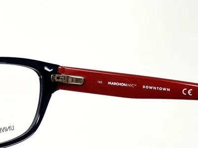 New MARCHON Affinia Black/ Red Universal Fit Womens Eyeglasses Frame 52-17-140 4