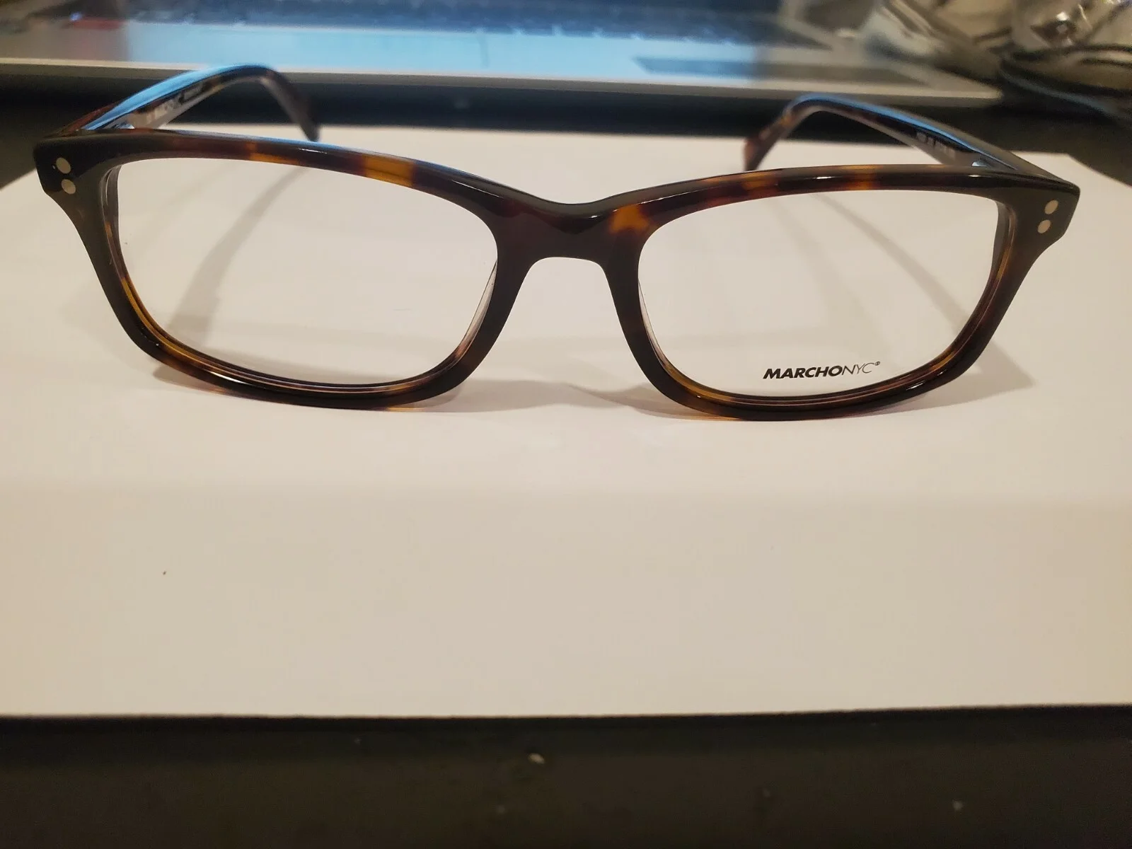 NEW Marchon Eyeglasses NYC Downtown M220 215 BROWN TOROISE 50-16-135MM B30MM