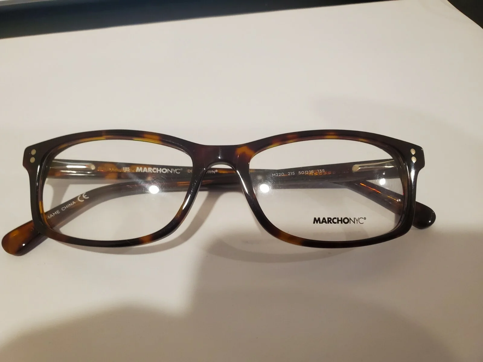 NEW Marchon Eyeglasses NYC Downtown M220 215 BROWN TOROISE 50-16-135MM B30MM 4
