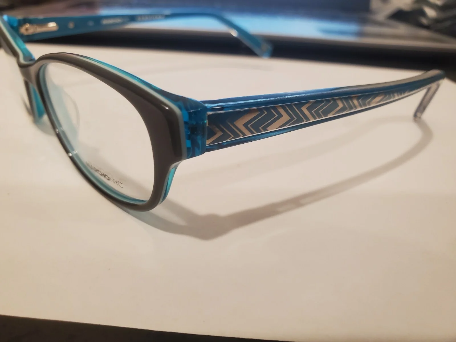 NEW Marchon Eyeglasses NYC Downtown Tribeca 300 GREY/BLUE 50-16-135MM B28MM 3