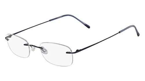 NEW MARCHON M-1501 412 Navy MAG-SET Eyeglasses 52mm & 2 Extra Magnetic Clips